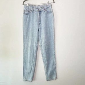 Levi's 501 Vintage 90s Button Fly Light Wash High Waist Straight Leg Denim Jean